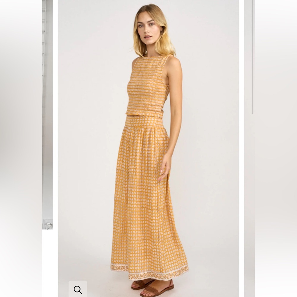 NWT Marea by Liz Joy Charlotte Skirt in Marigold Thistle